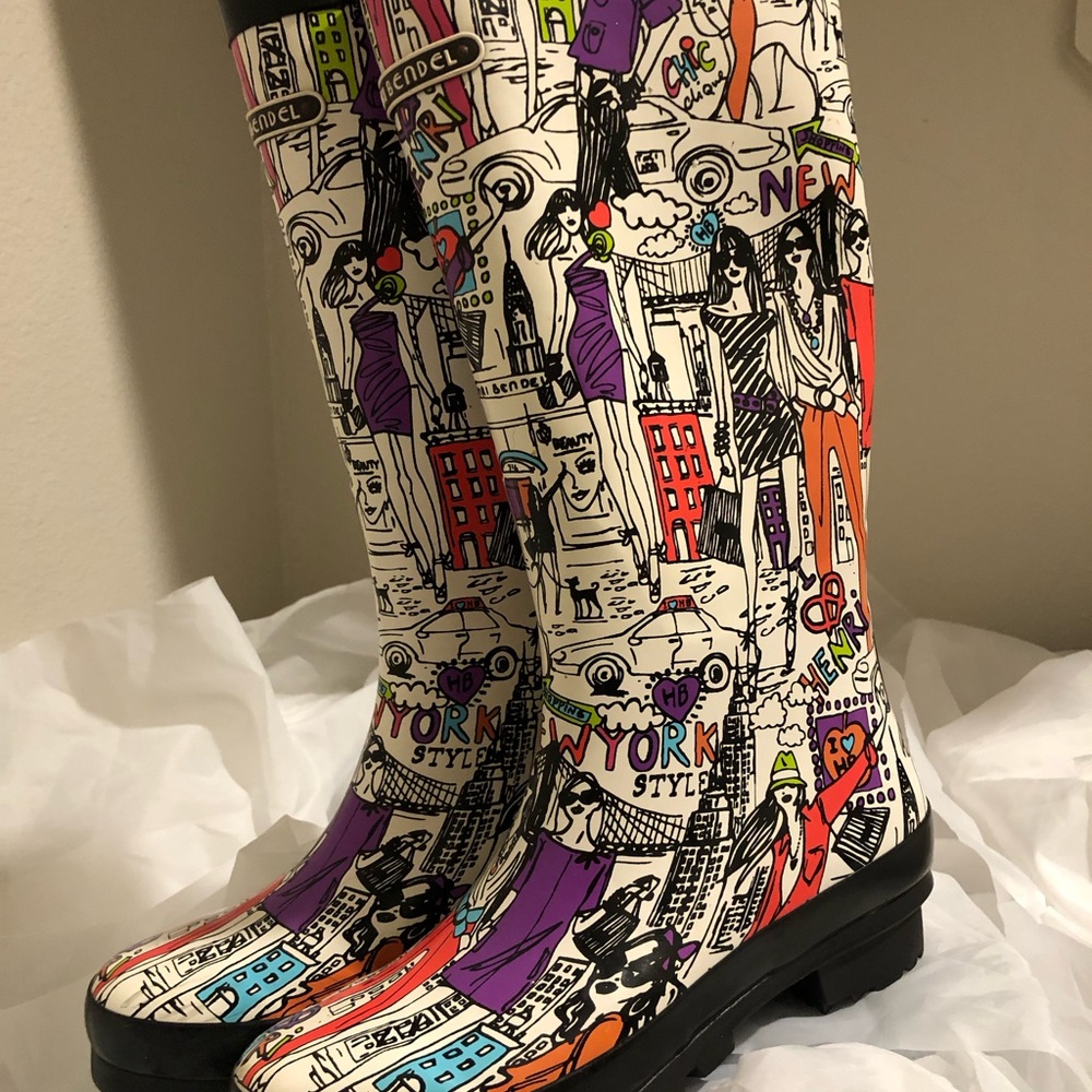 Colorful Graphic Rain Boots